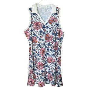 Tail Activewear Zena Foldover Collar Tennis Dress XL Atlantica Floral UPF 50